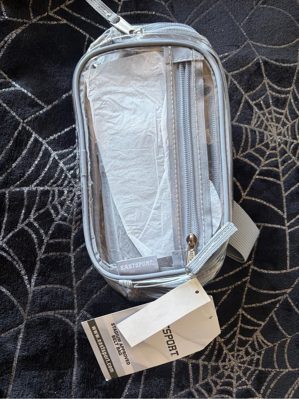 Eastern Mountain Sports Clear Silver Messenger Crossbody Bag